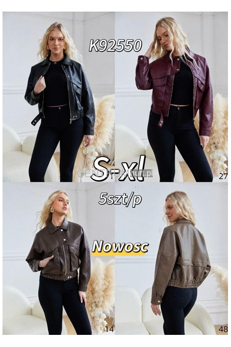 Kurtki skórzane damskie (S-XL) K92550