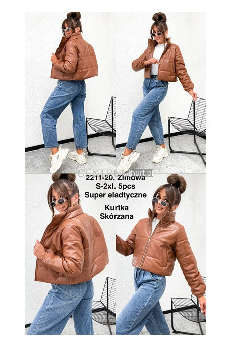 Kurtki skórzane damskie (S-2XL) 2211-20