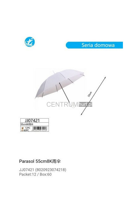 PARASOL BIAŁY LASKA 55CM JJ07421