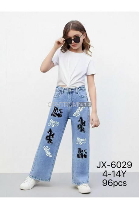 Jeansy dziewczęce (4-14) JX-6029