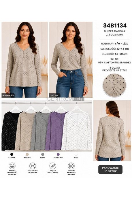 Bluzki damskie (S-XL) 1134
