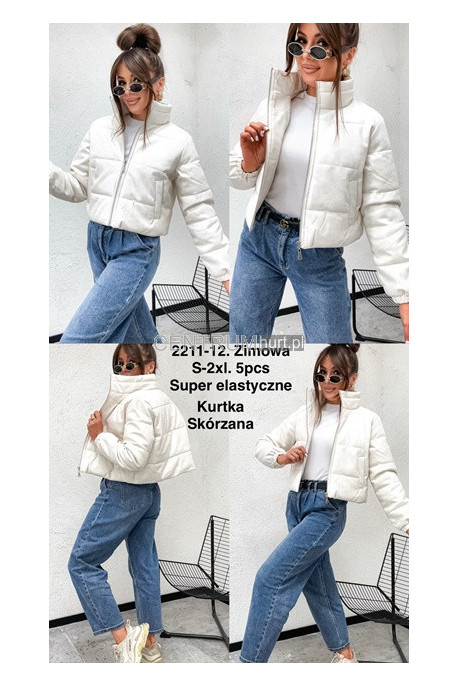 Kurtki skórzane damskie (S-2XL) 2211-12
