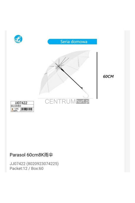 PARASOL BIAŁY LASKA 60 CM JJ07422